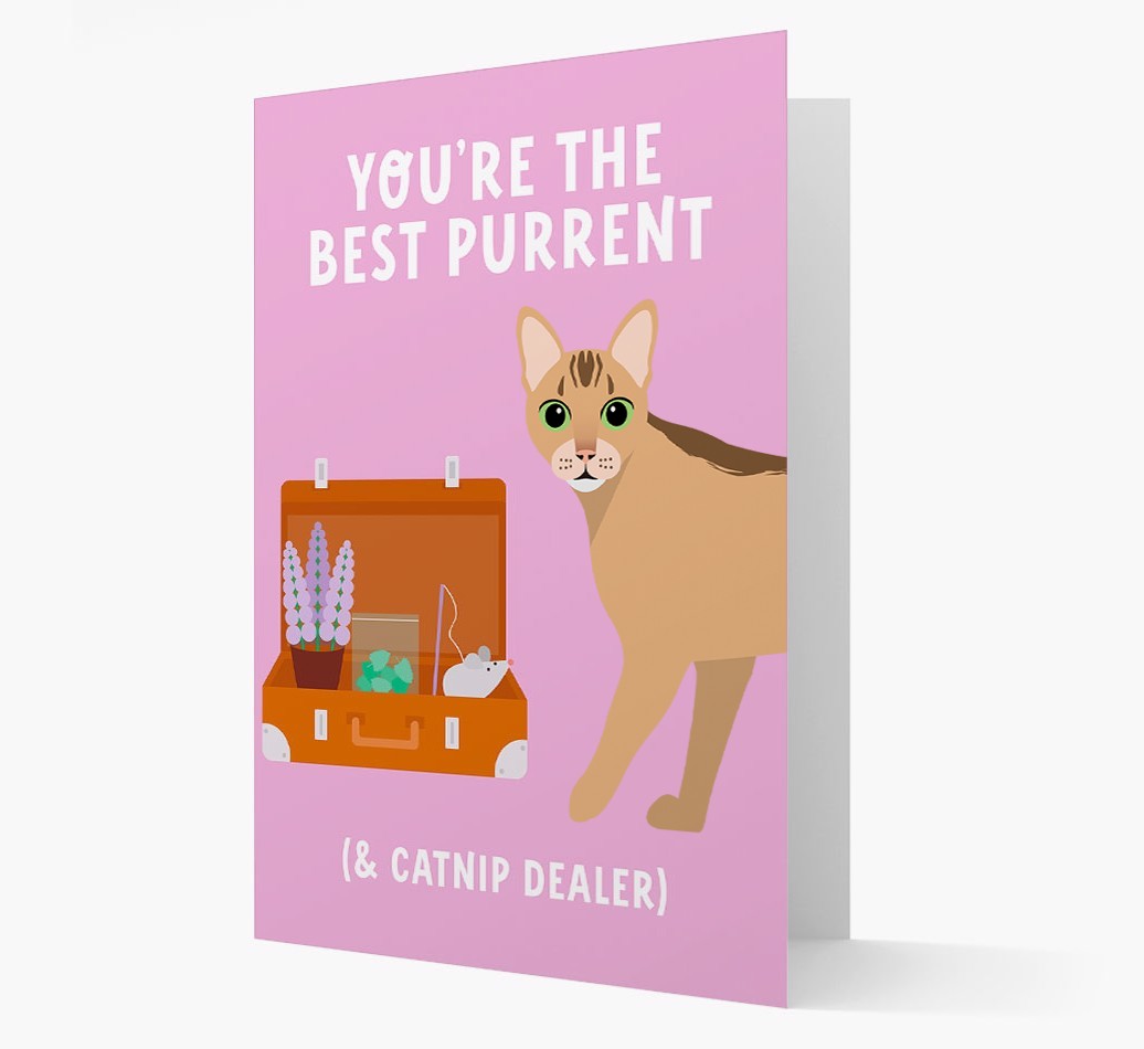 Best Purrent And Catnip Dealer: Personalised {breedCommonName} Card
