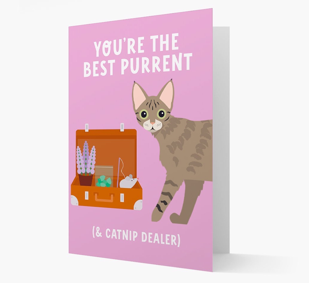 Best Purrent And Catnip Dealer: Personalised {breedCommonName} Card