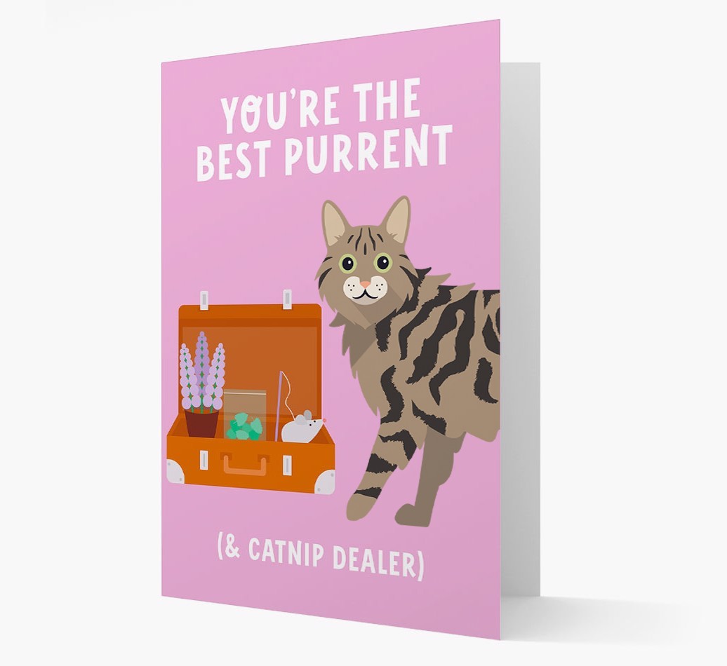 Best Purrent And Catnip Dealer: Personalised {breedCommonName} Card