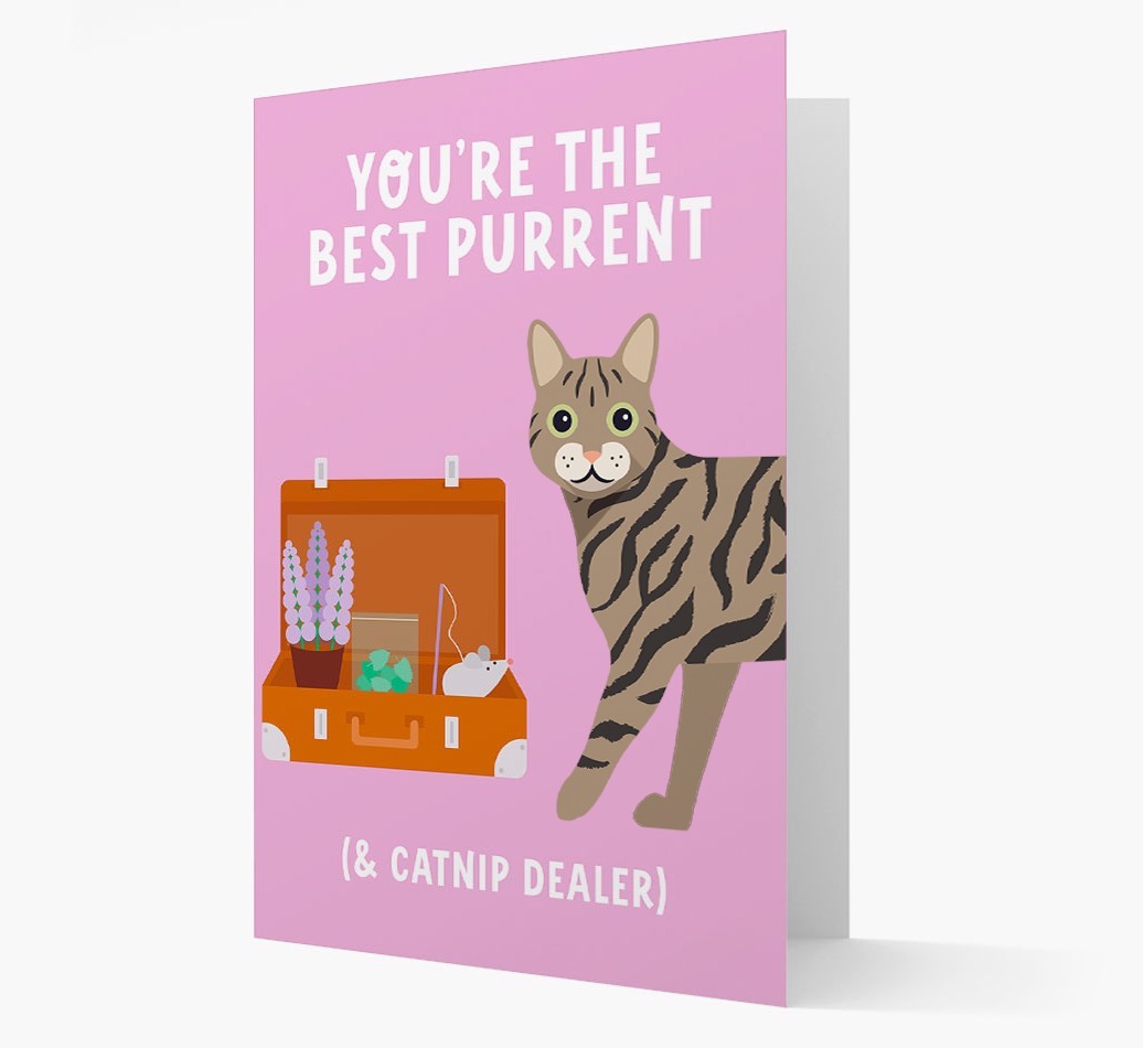 Best Purrent And Catnip Dealer: Personalised {breedCommonName} Card