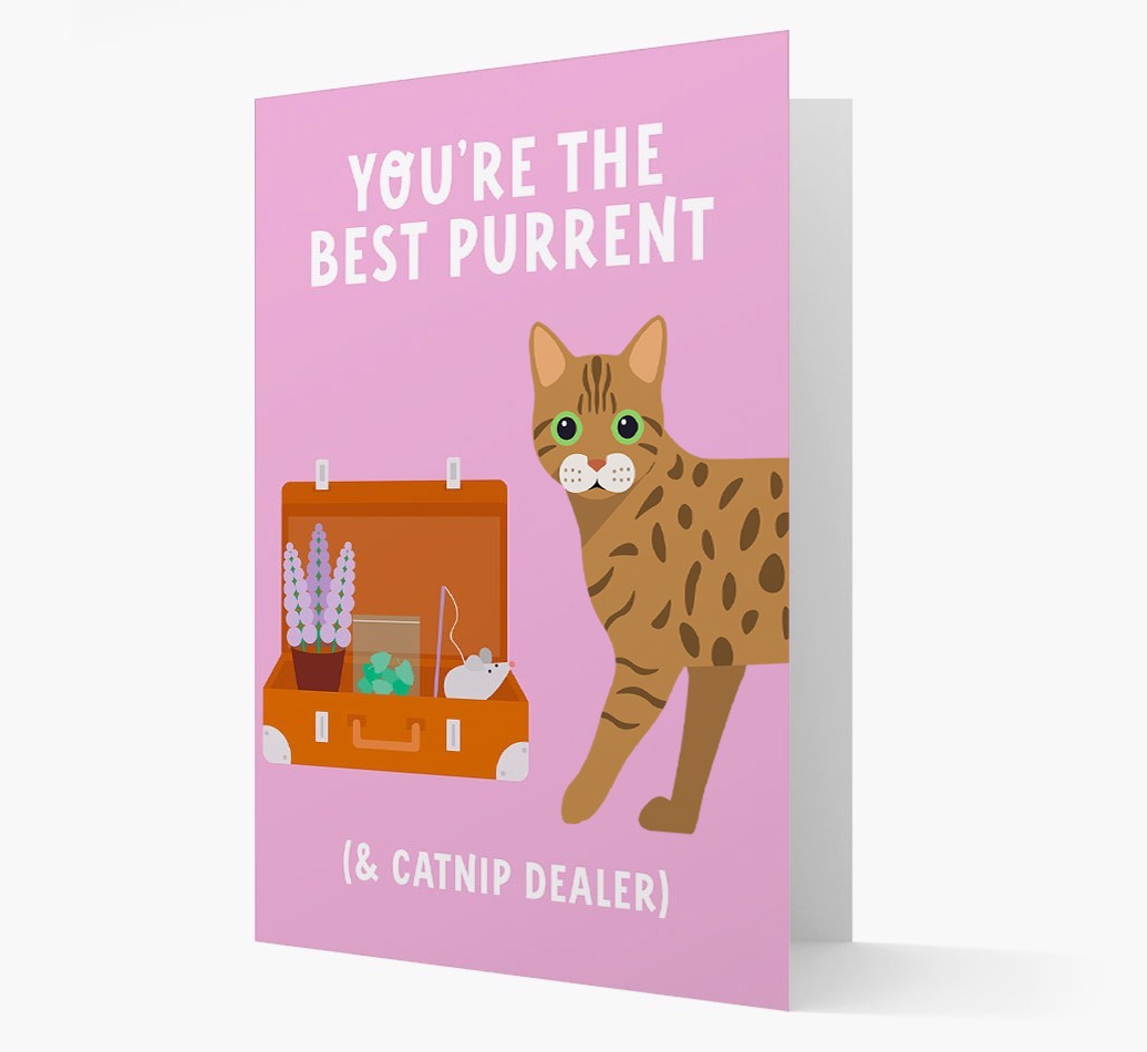 Best Purrent And Catnip Dealer: Personalised {breedCommonName} Card