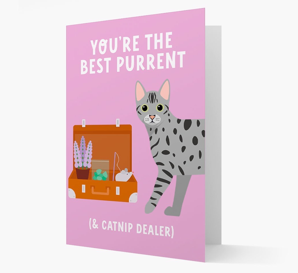 Best Purrent And Catnip Dealer: Personalised {breedCommonName} Card