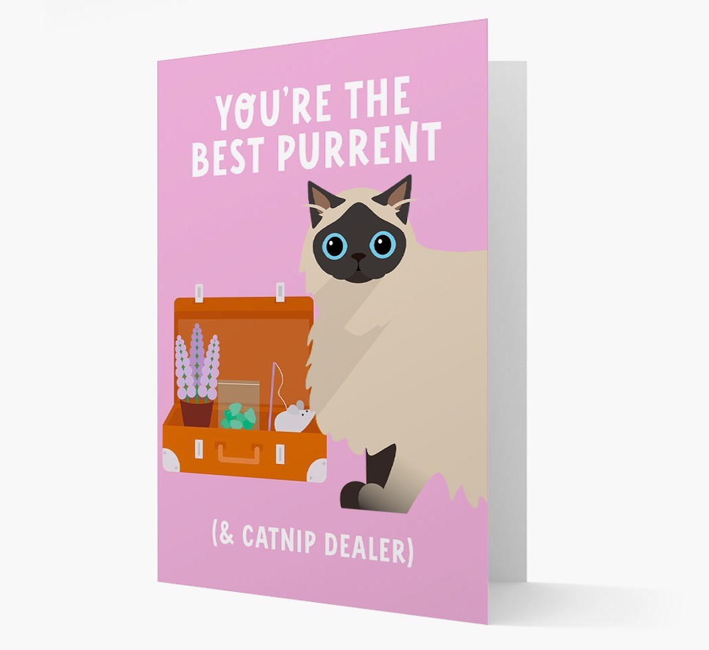 Best Purrent And Catnip Dealer: Personalised {breedCommonName} Card
