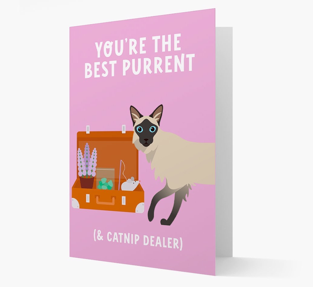 Best Purrent And Catnip Dealer: Personalised {breedCommonName} Card