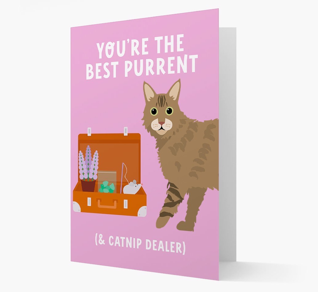 Best Purrent And Catnip Dealer: Personalised {breedCommonName} Card