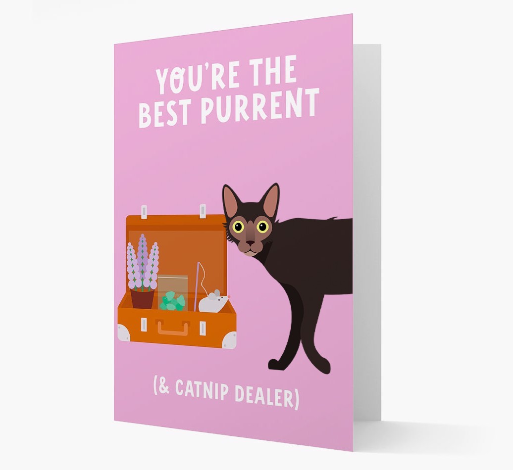 Best Purrent And Catnip Dealer: Personalised {breedCommonName} Card