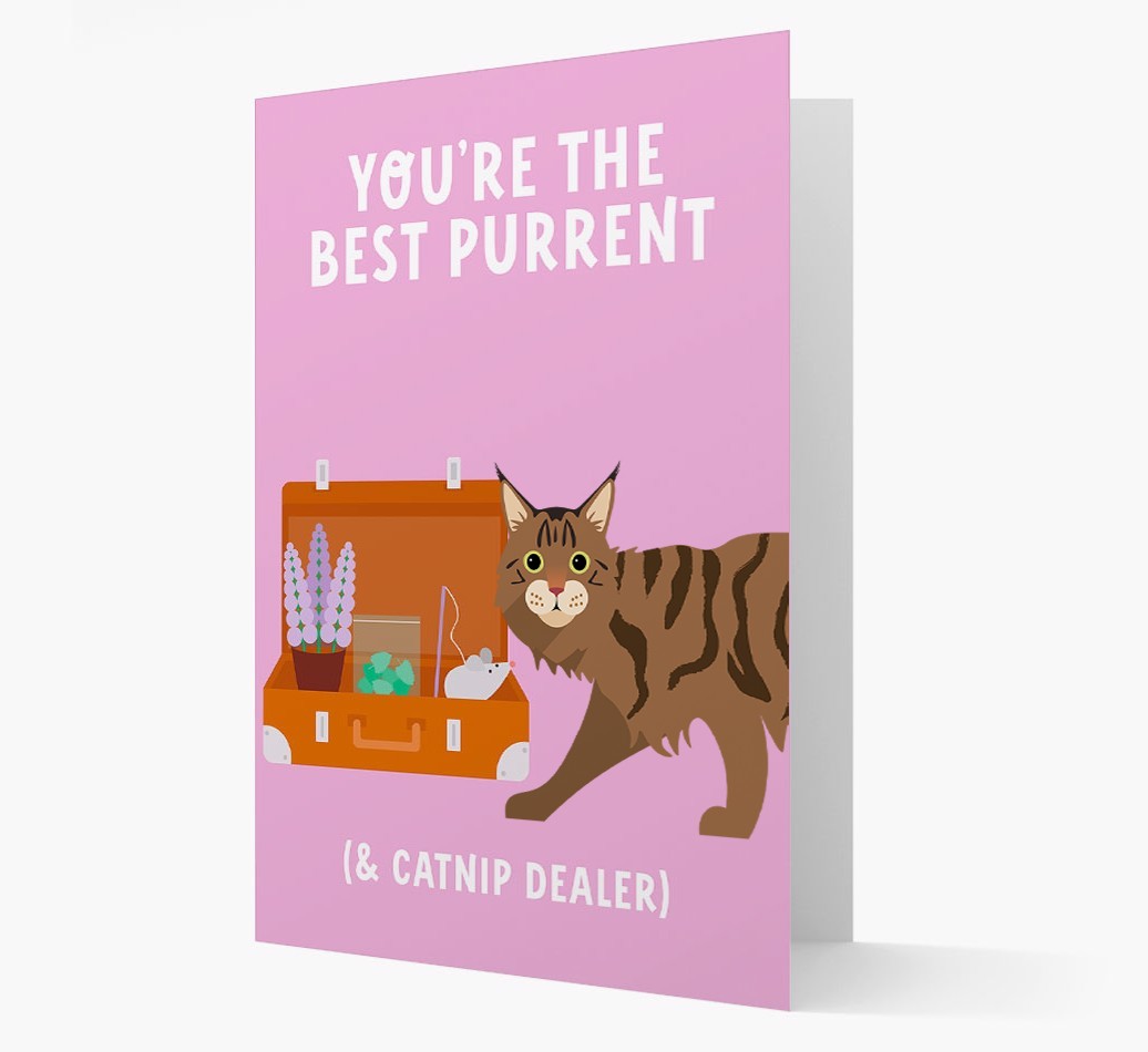 Best Purrent And Catnip Dealer: Personalised {breedCommonName} Card