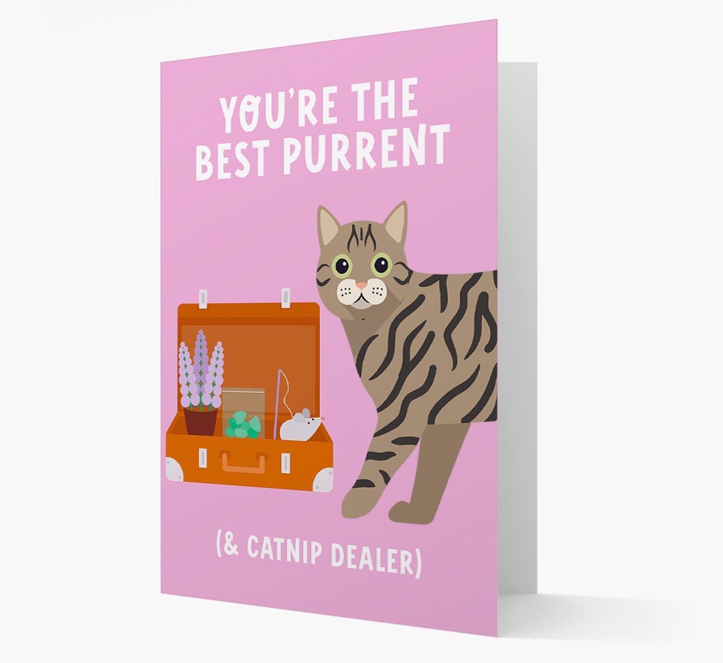 Best Purrent And Catnip Dealer: Personalised {breedCommonName} Card