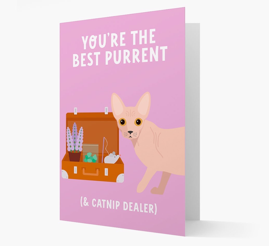 Best Purrent And Catnip Dealer: Personalised {breedCommonName} Card
