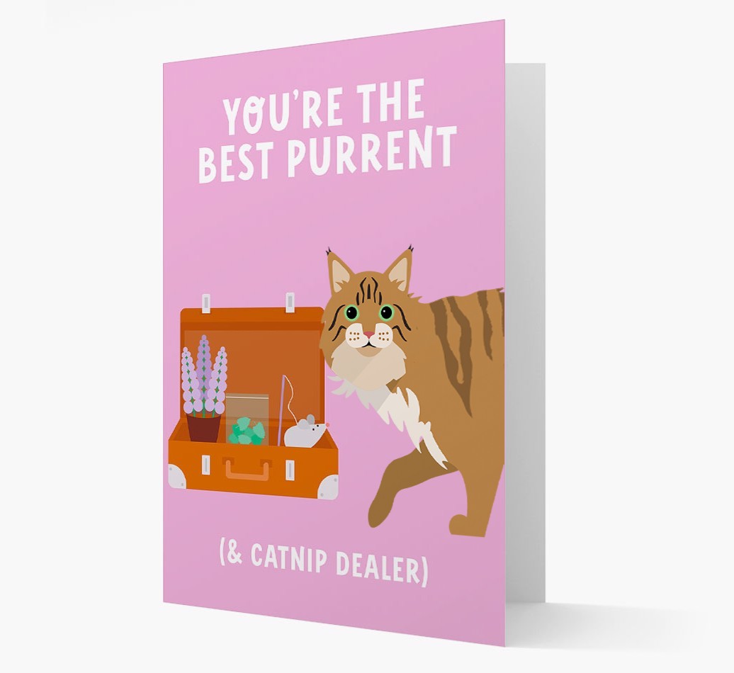 Best Purrent And Catnip Dealer: Personalised {breedCommonName} Card