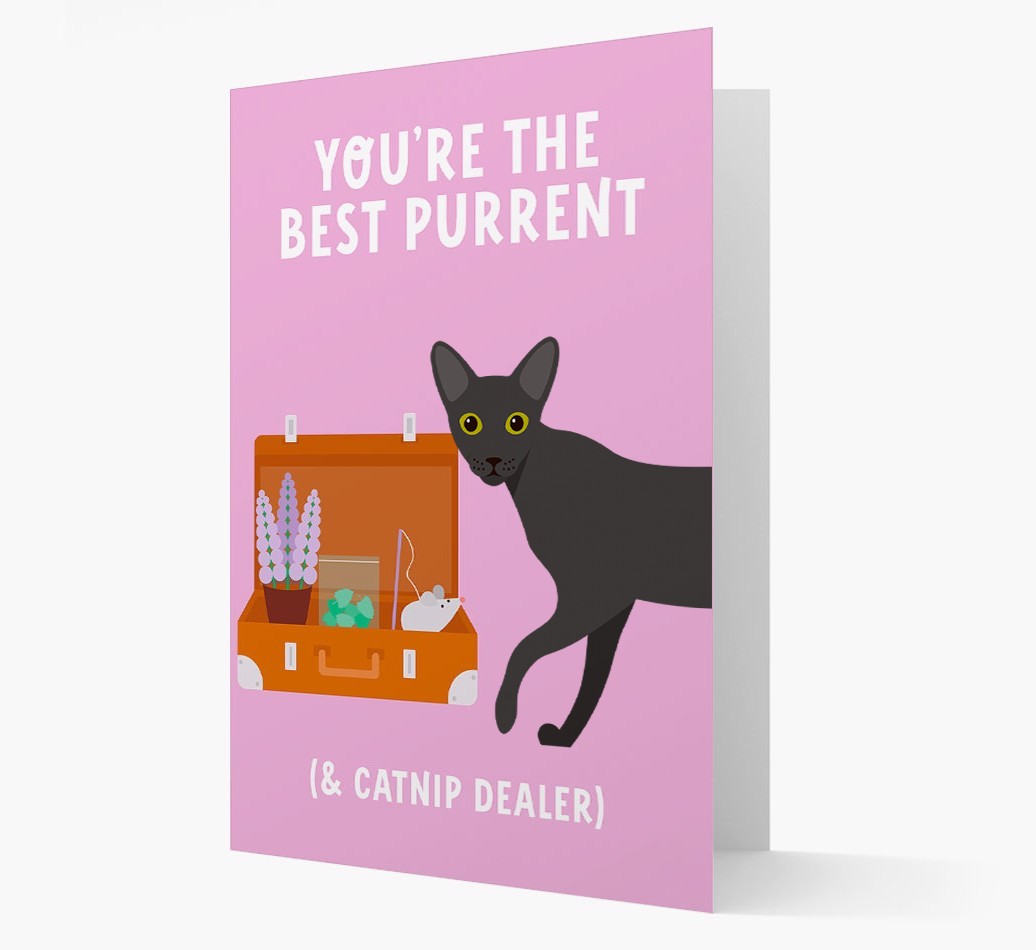 Best Purrent And Catnip Dealer: Personalised {breedCommonName} Card