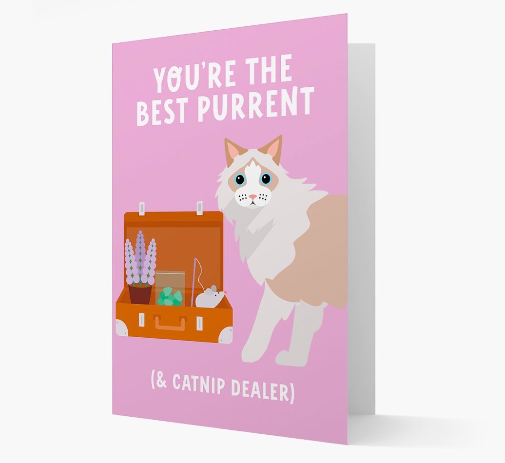 Best Purrent And Catnip Dealer: Personalised {breedCommonName} Card