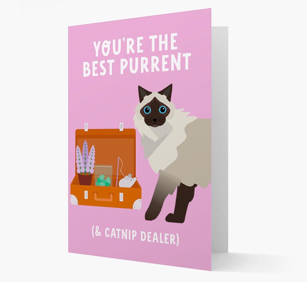 Best Purrent And Catnip Dealer: Personalized {breedCommonName} Card