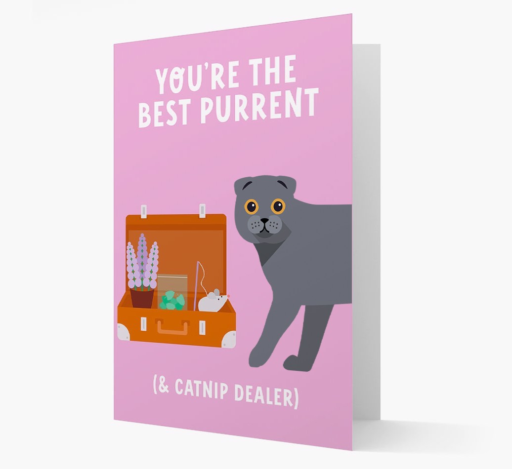 Best Purrent And Catnip Dealer: Personalised {breedCommonName} Card