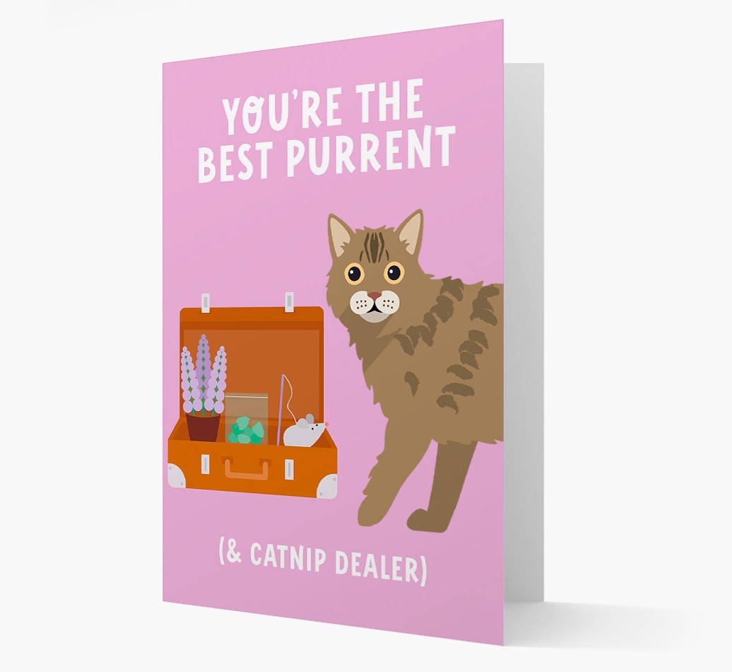 Best Purrent And Catnip Dealer: Personalised {breedCommonName} Card