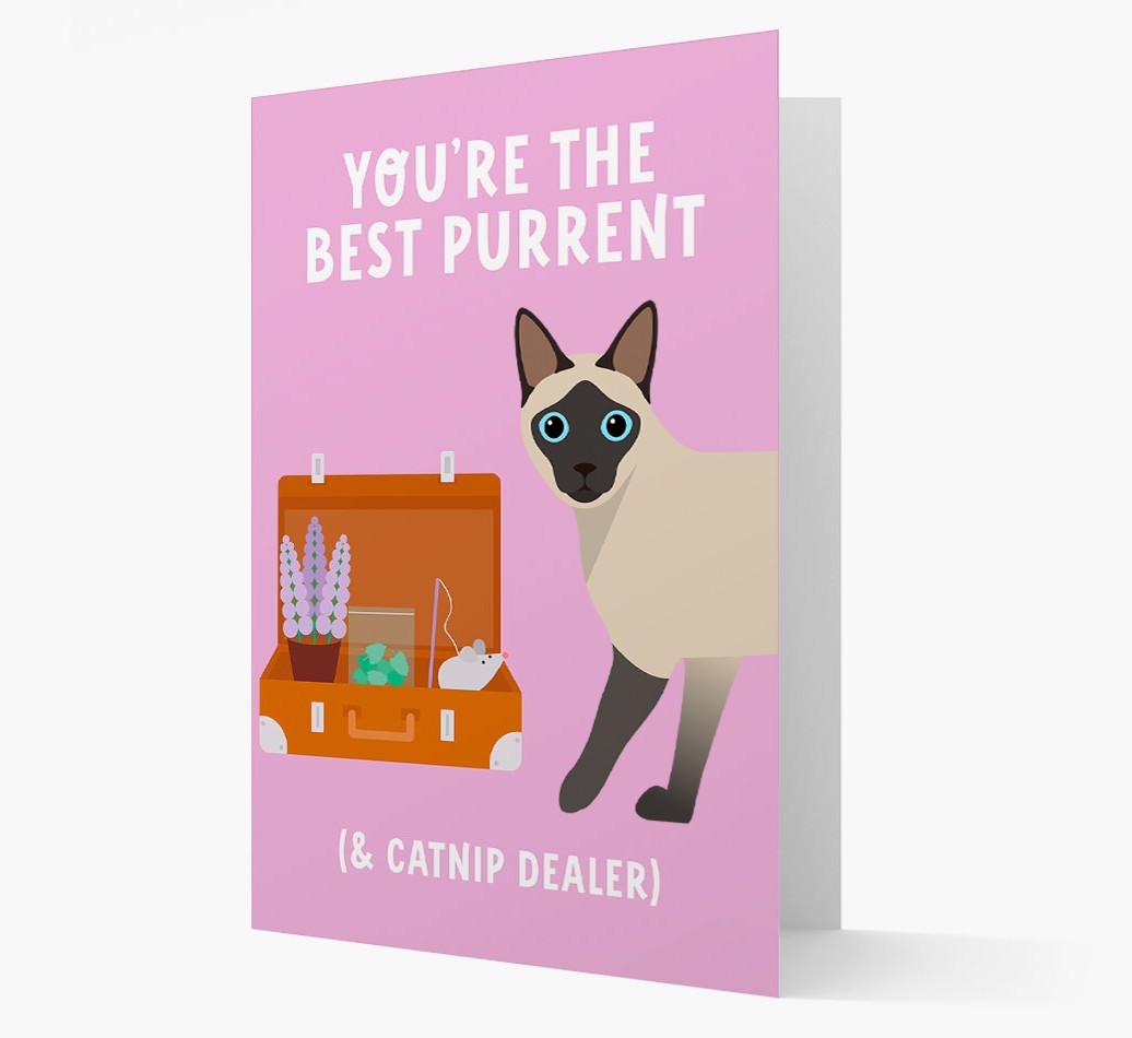 Best Purrent And Catnip Dealer: Personalised {breedCommonName} Card