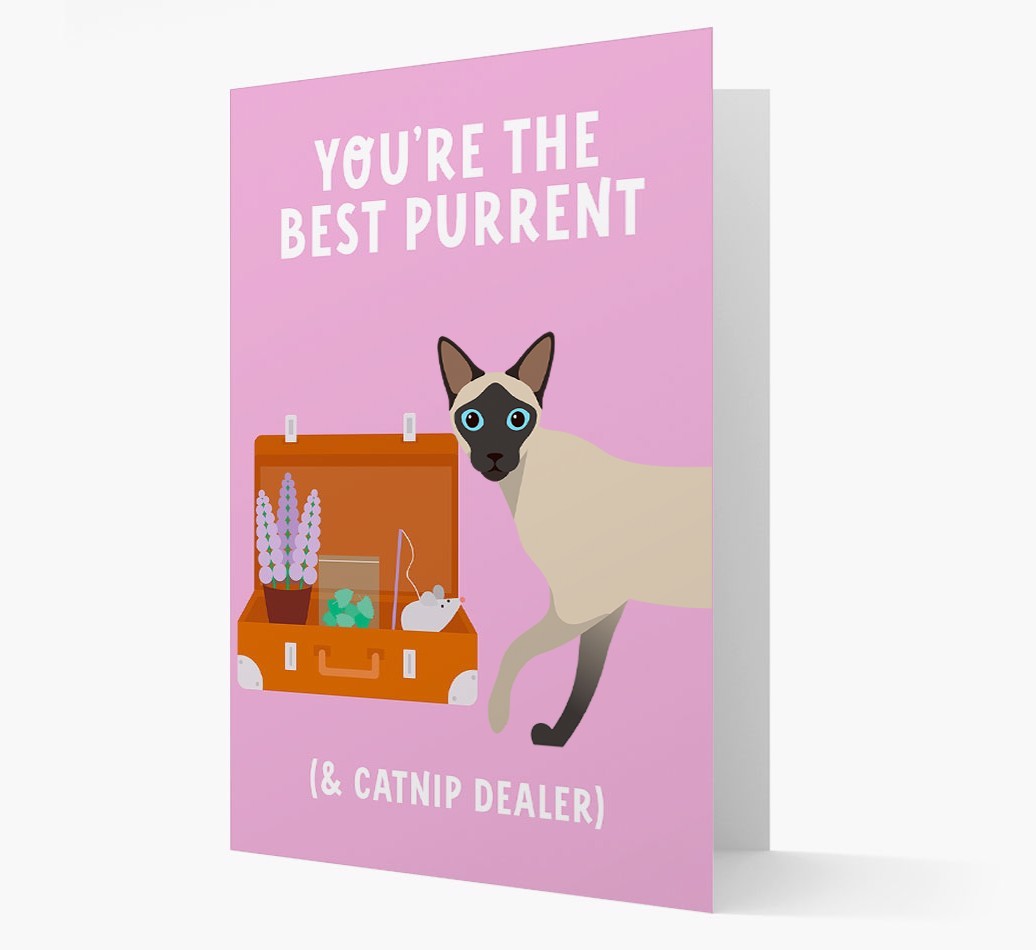 Best Purrent And Catnip Dealer: Personalised {breedCommonName} Card