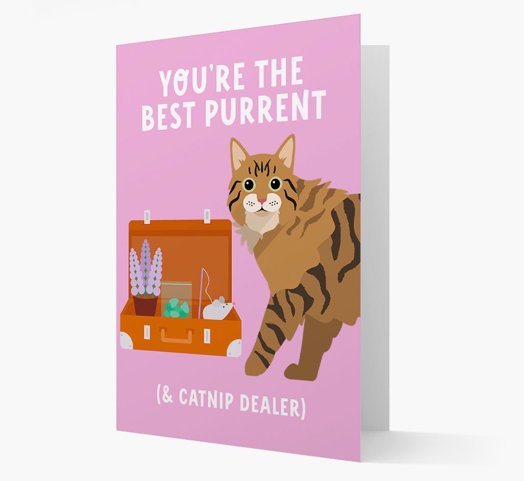 Best Purrent And Catnip Dealer: Personalised {breedCommonName} Card