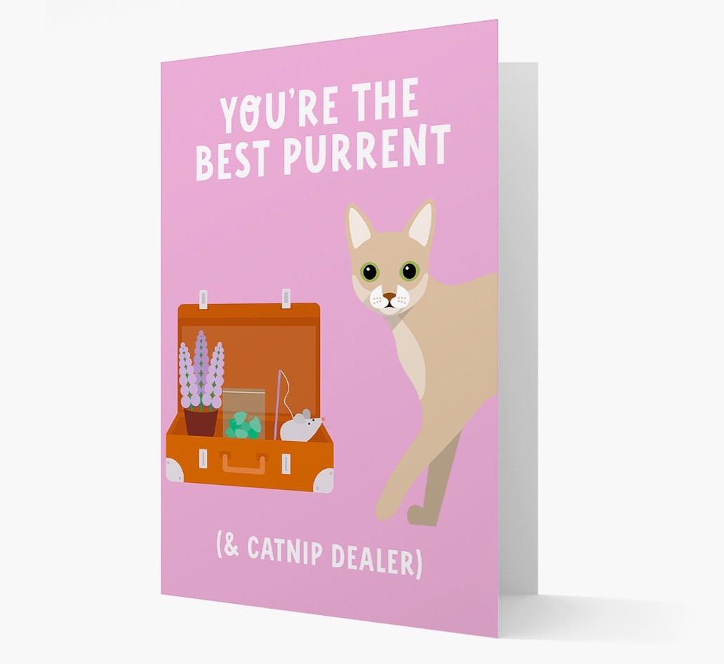 Best Purrent And Catnip Dealer: Personalised {breedCommonName} Card