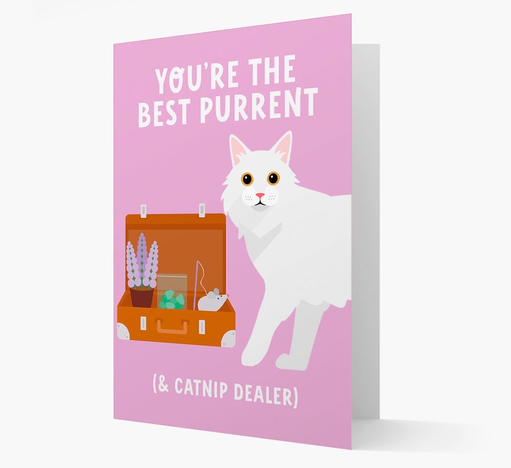 Best Purrent And Catnip Dealer: Personalised {breedCommonName} Card