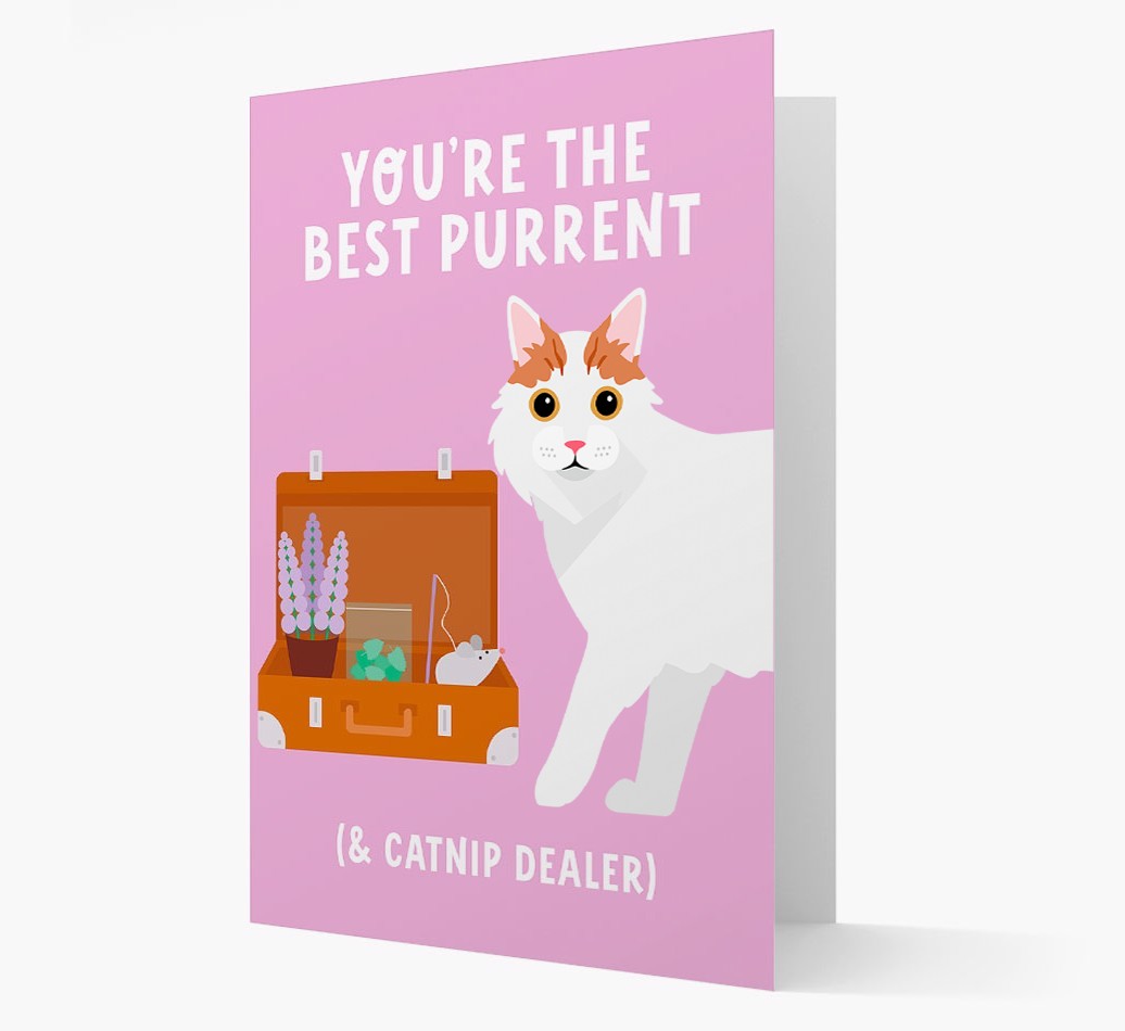 Best Purrent And Catnip Dealer: Personalised {breedCommonName} Card