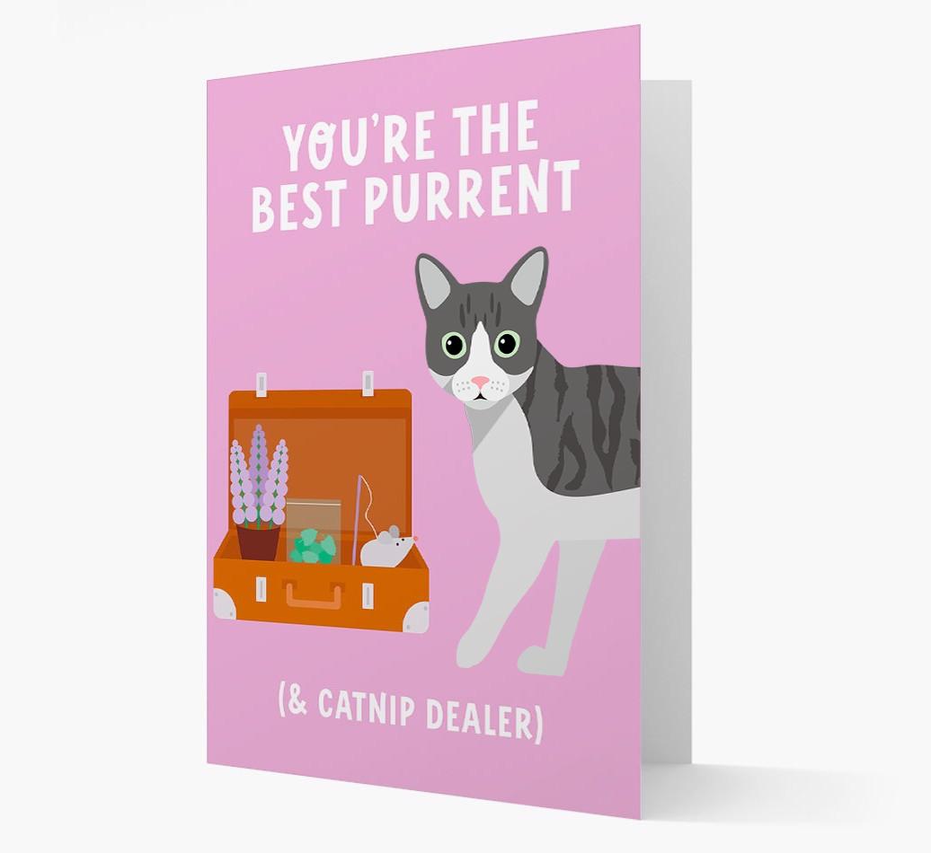 Best Purrent And Catnip Dealer: Personalized {breedCommonName} Card