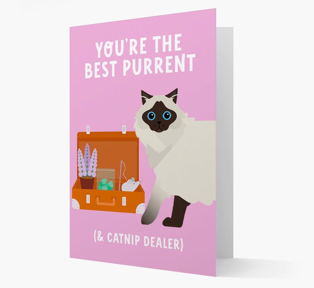 Best Purrent And Catnip Dealer: Personalized {breedCommonName} Card