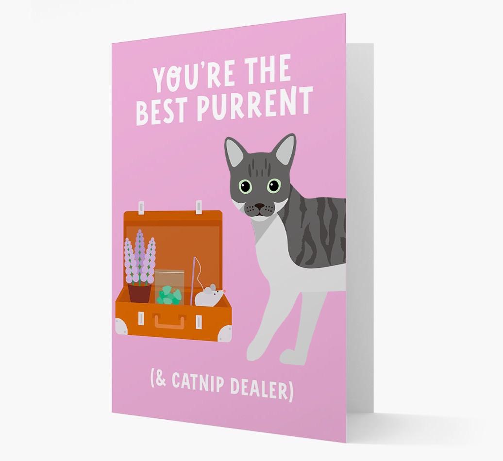 Best Purrent And Catnip Dealer: Personalized {breedCommonName} Card