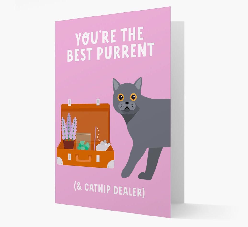 Best Purrent And Catnip Dealer: Personalized {breedCommonName} Card