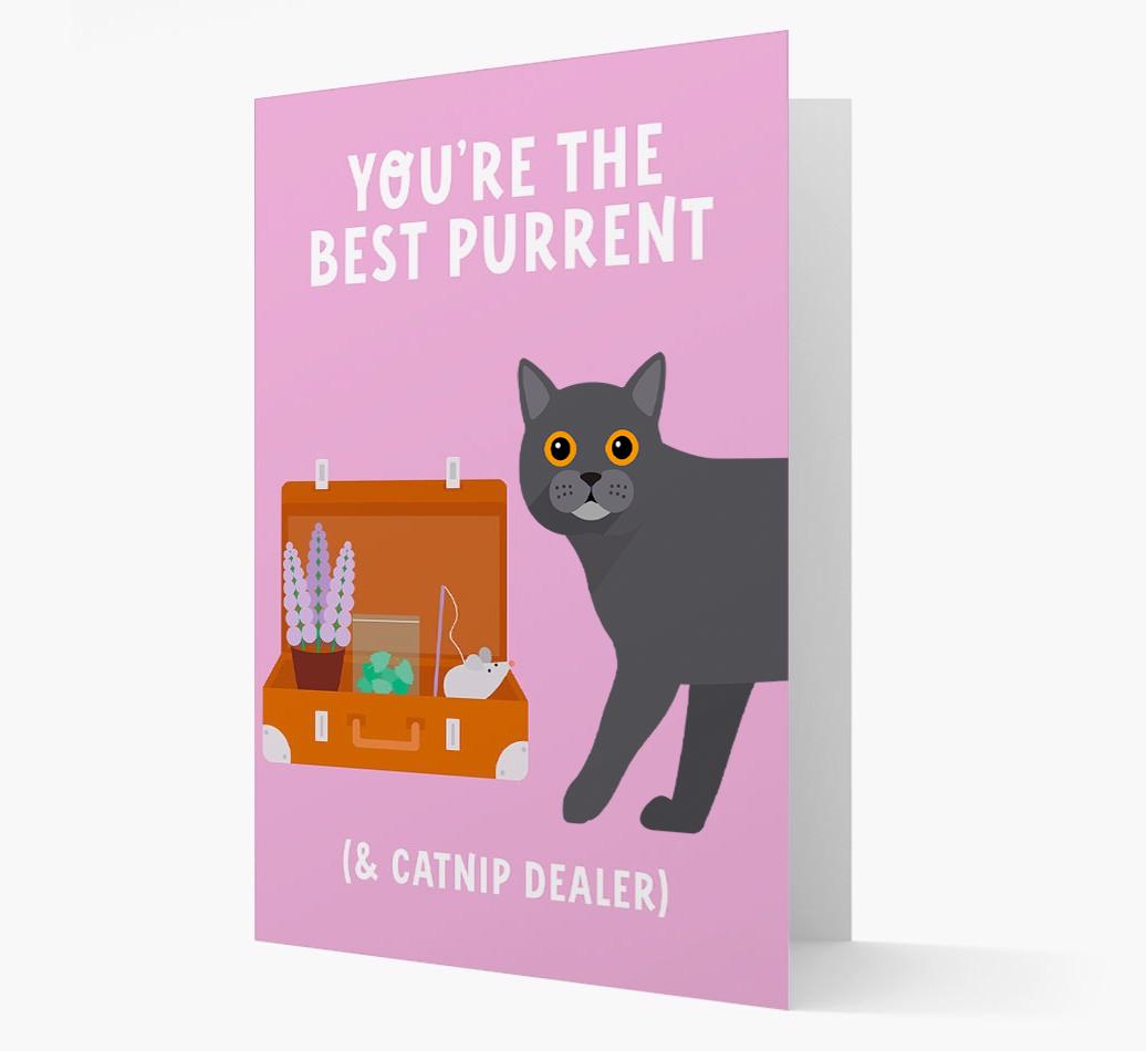 Best Purrent And Catnip Dealer: Personalized {breedCommonName} Card