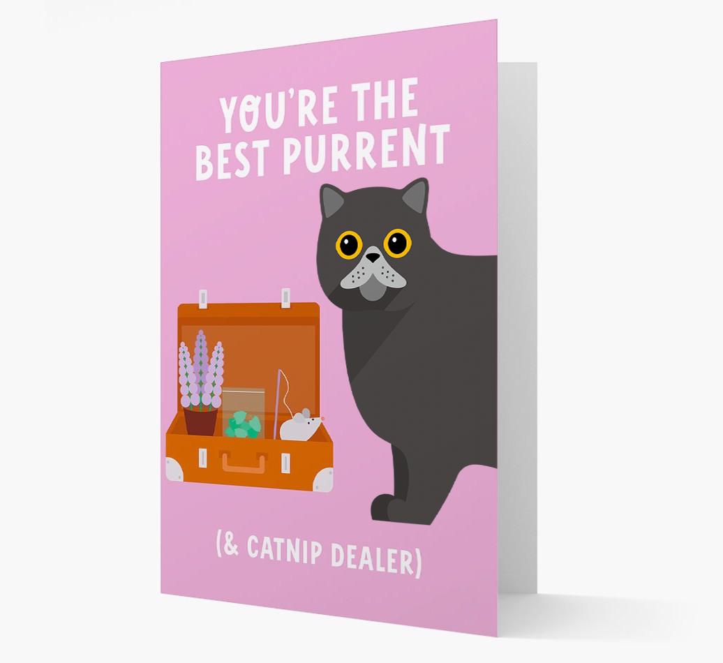 Best Purrent And Catnip Dealer: Personalized {breedCommonName} Card
