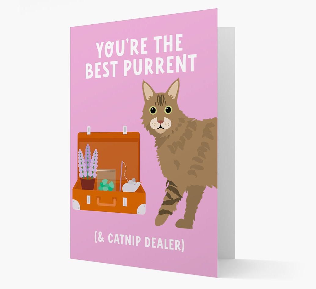 Best Purrent And Catnip Dealer: Personalized {breedCommonName} Card