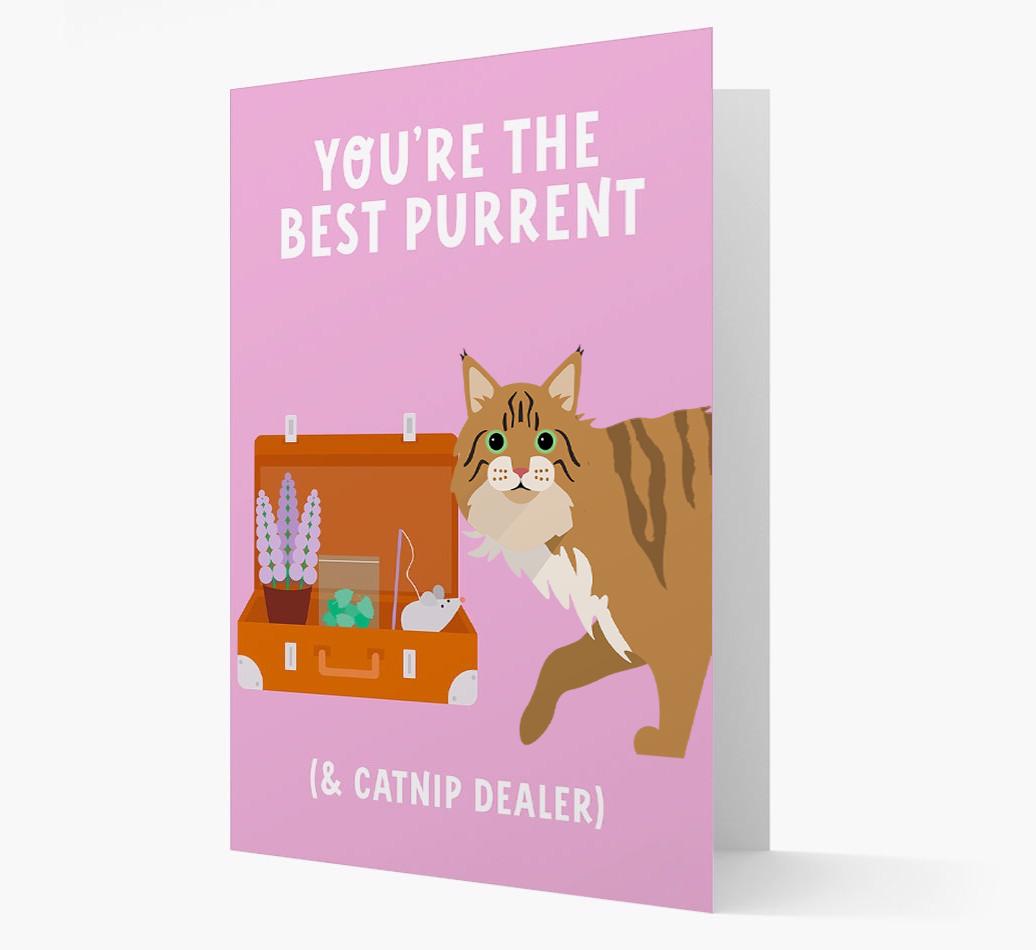 Best Purrent And Catnip Dealer: Personalized {breedCommonName} Card