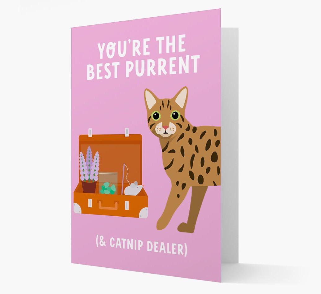 Best Purrent And Catnip Dealer: Personalized {breedCommonName} Card