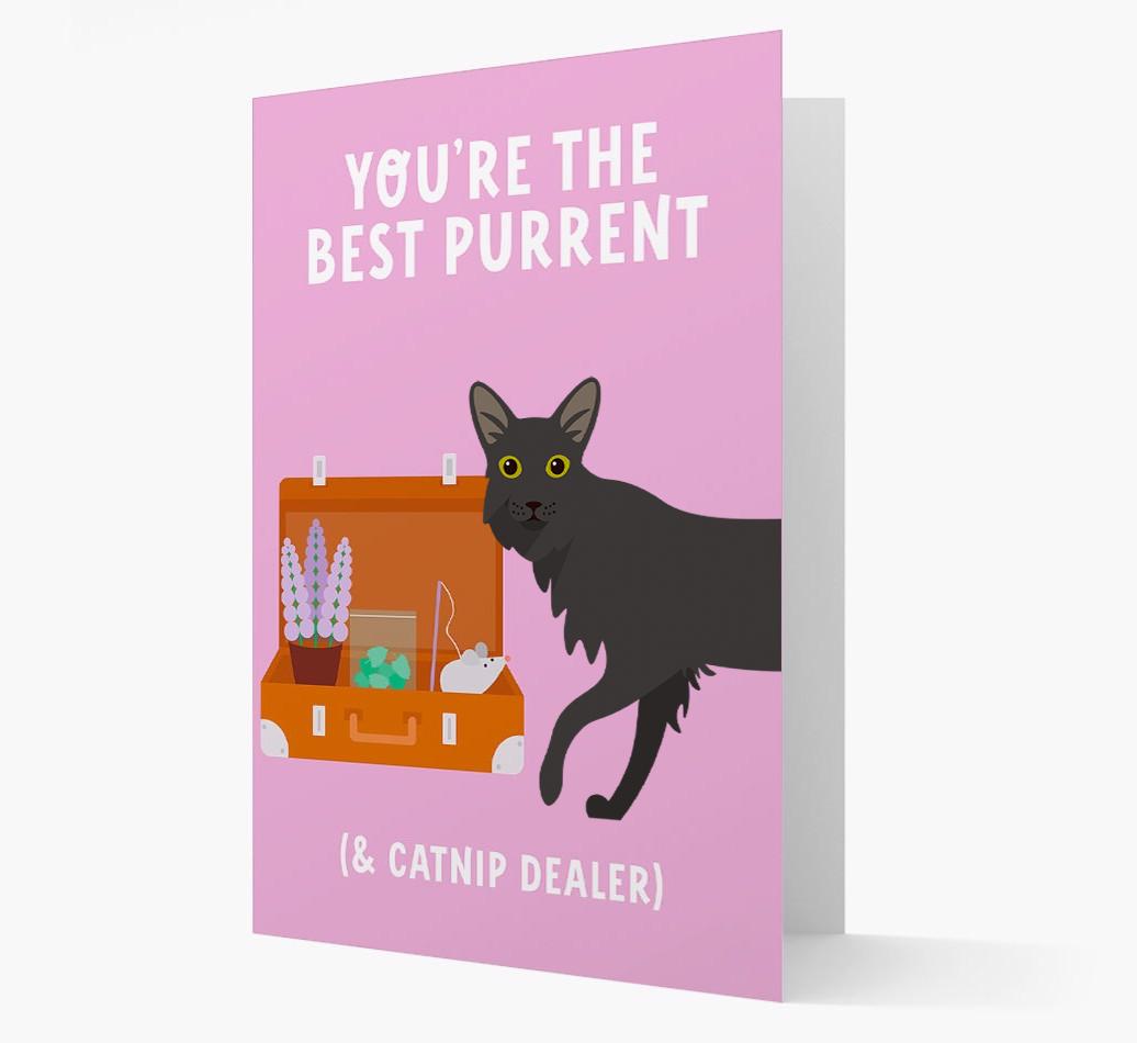 Best Purrent And Catnip Dealer: Personalized {breedCommonName} Card