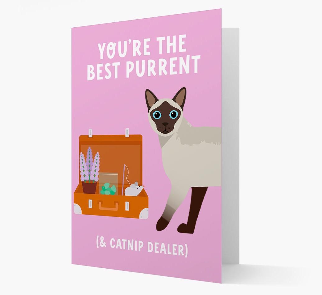 Best Purrent And Catnip Dealer: Personalized {breedCommonName} Card