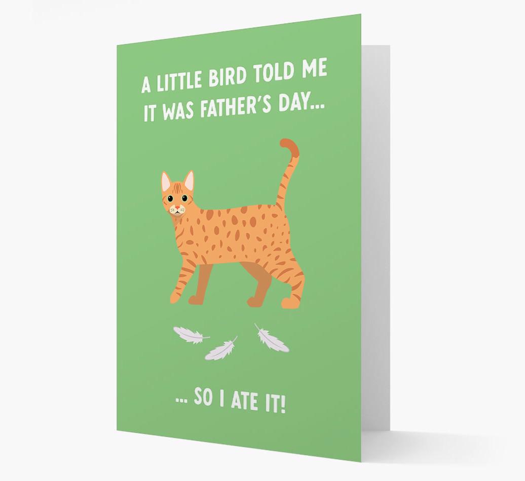 A Little Bird Told Me It Was Father's Day: Personalized {breedCommonName} Card