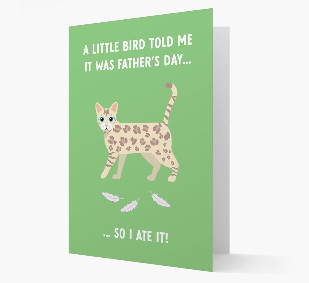A Little Bird Told Me It Was Father's Day: Personalized {breedCommonName} Card