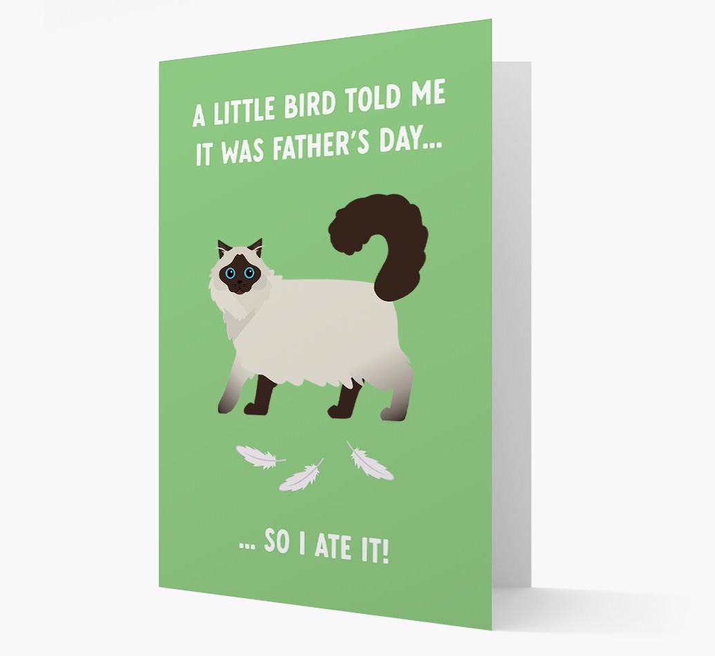 A Little Bird Told Me It Was Father's Day: Personalized {breedCommonName} Card