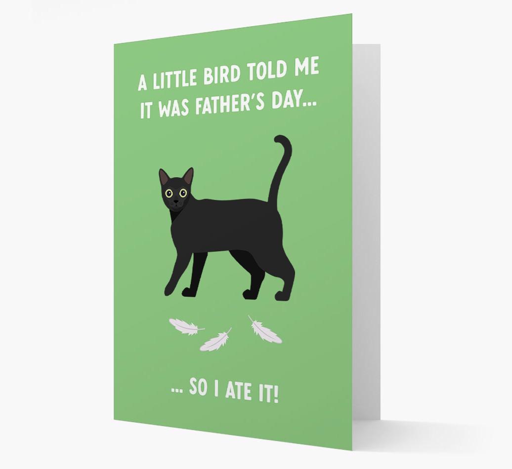 A Little Bird Told Me It Was Father's Day: Personalized {breedCommonName} Card