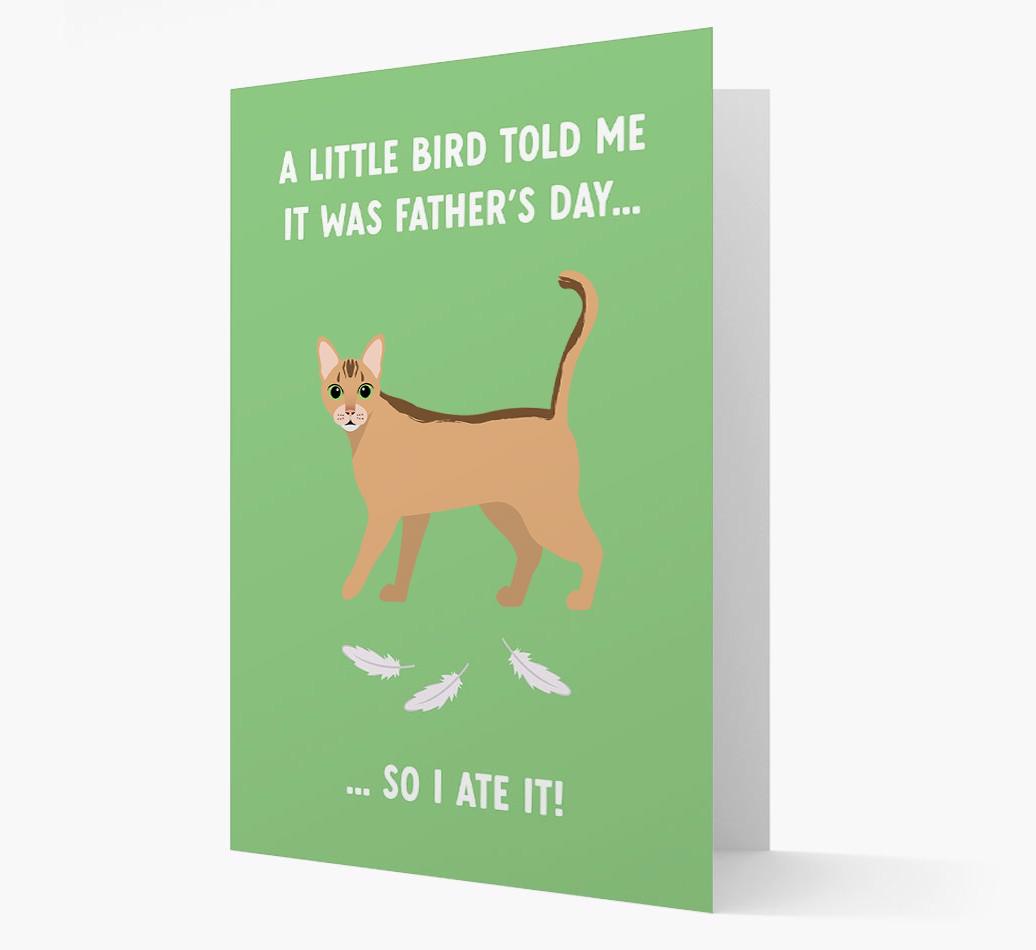 A Little Bird Told Me It Was Father's Day: Personalized {breedCommonName} Card