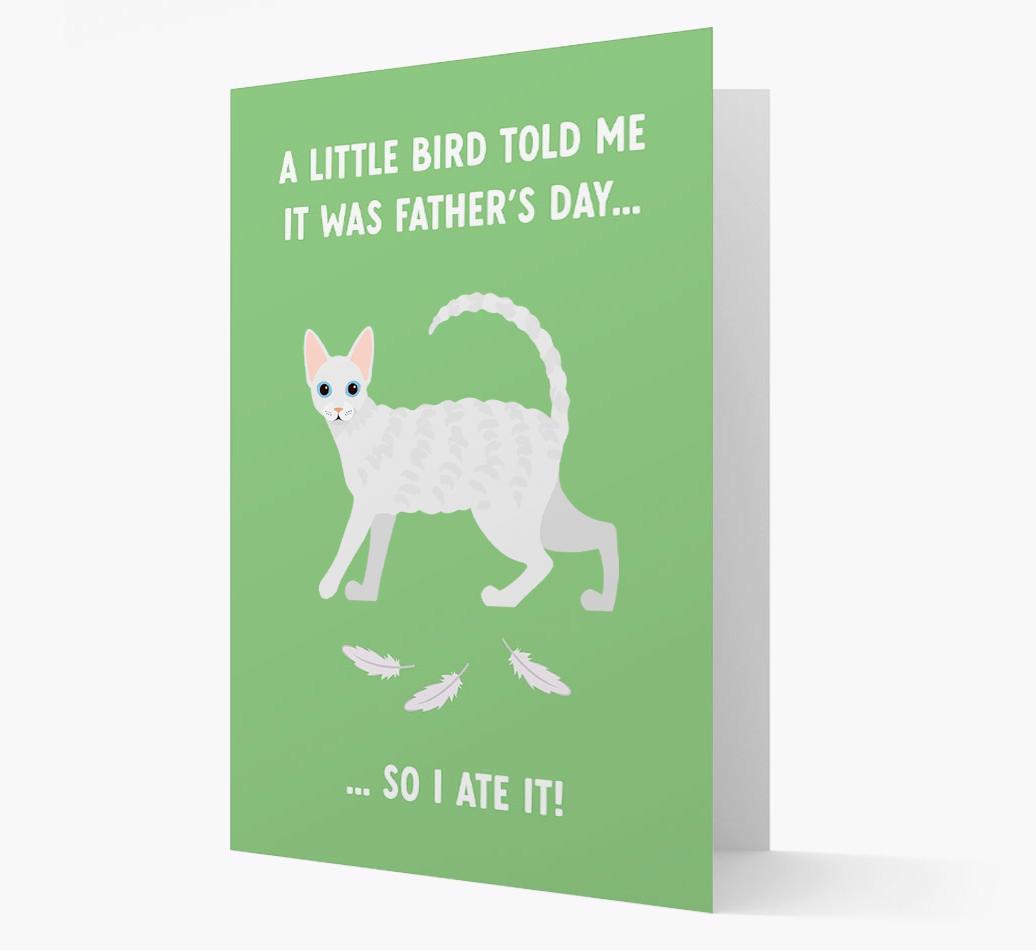 A Little Bird Told Me It Was Father's Day: Personalized {breedCommonName} Card