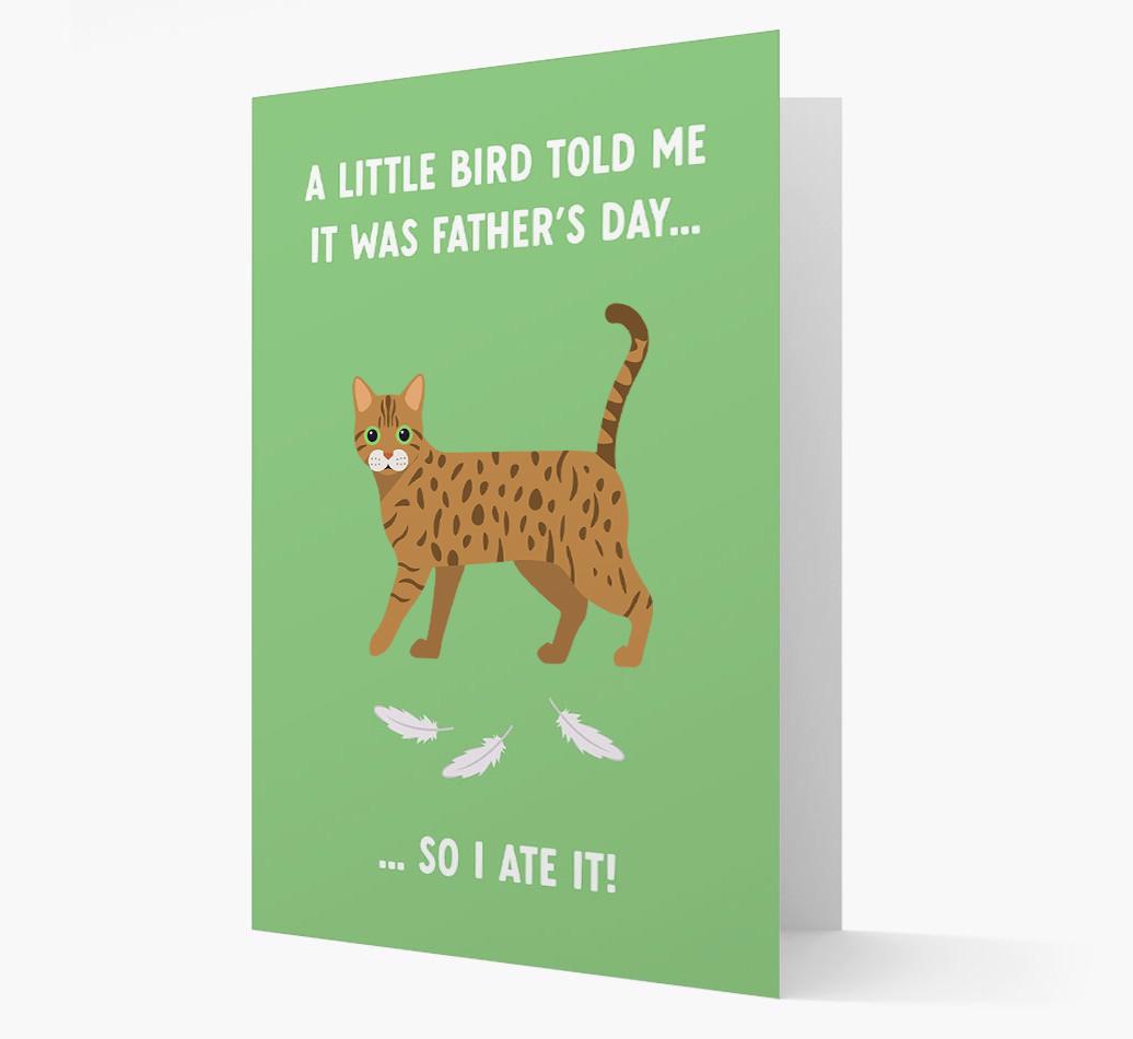 A Little Bird Told Me It Was Father's Day: Personalized {breedCommonName} Card