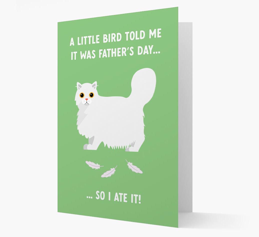 A Little Bird Told Me It Was Father's Day: Personalized {breedCommonName} Card