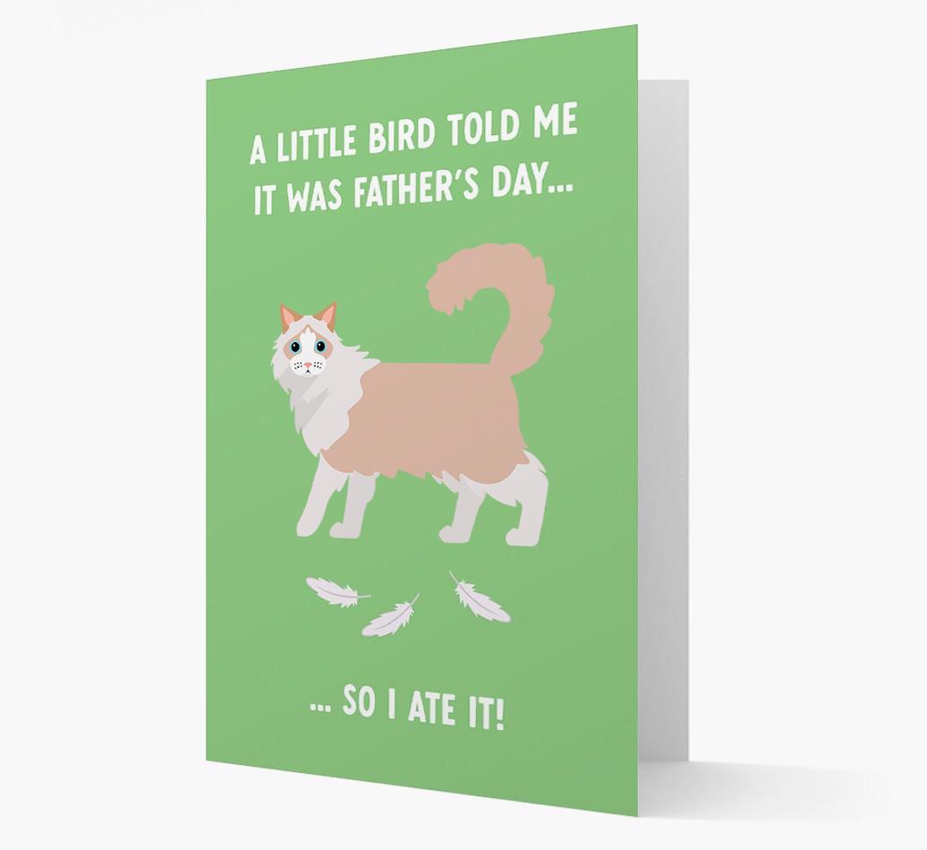 A Little Bird Told Me It Was Father's Day: Personalized {breedCommonName} Card
