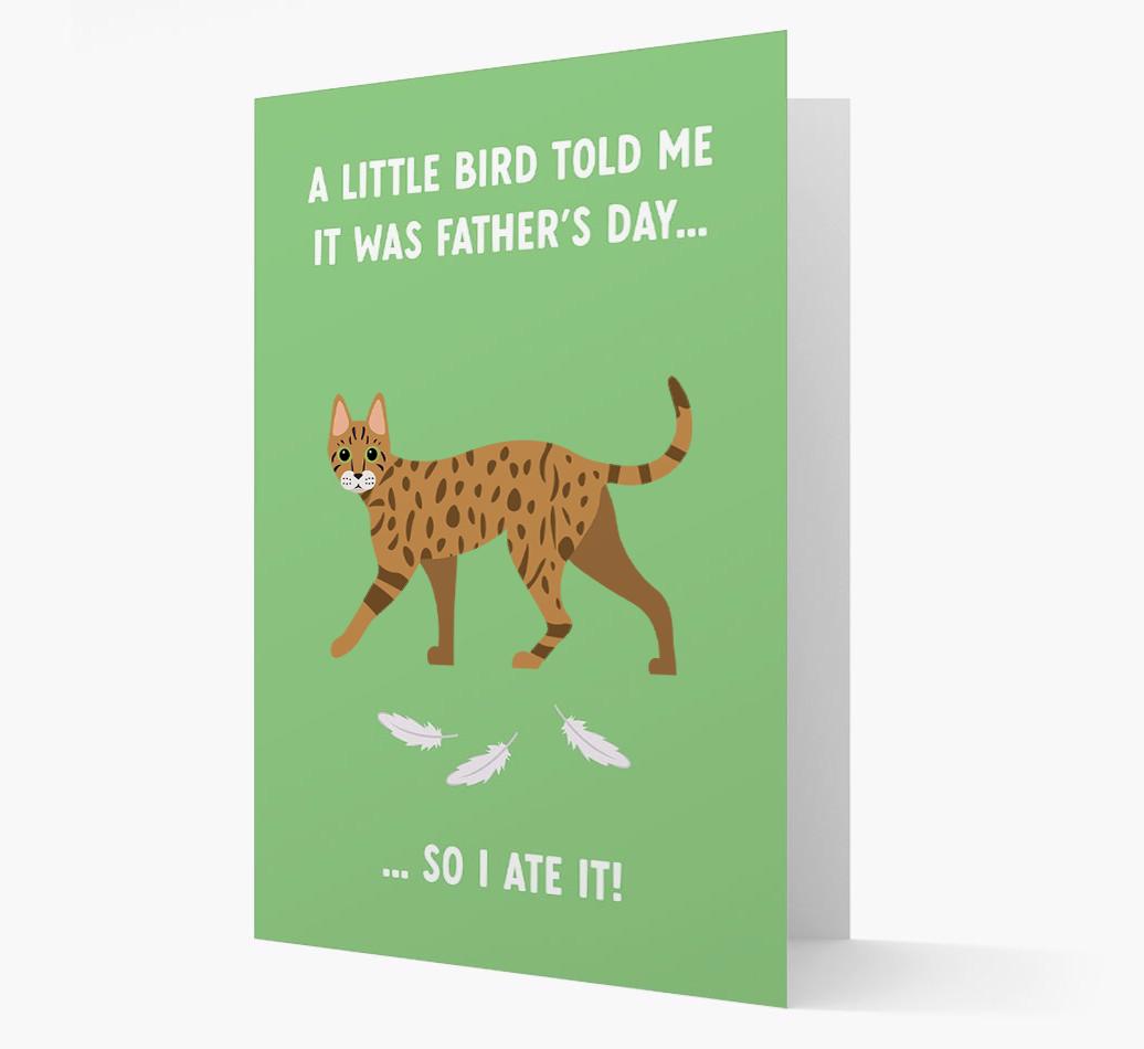 A Little Bird Told Me It Was Father's Day: Personalized {breedCommonName} Card