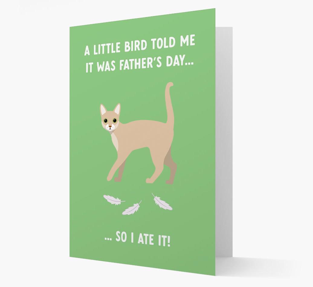 A Little Bird Told Me It Was Father's Day: Personalized {breedCommonName} Card