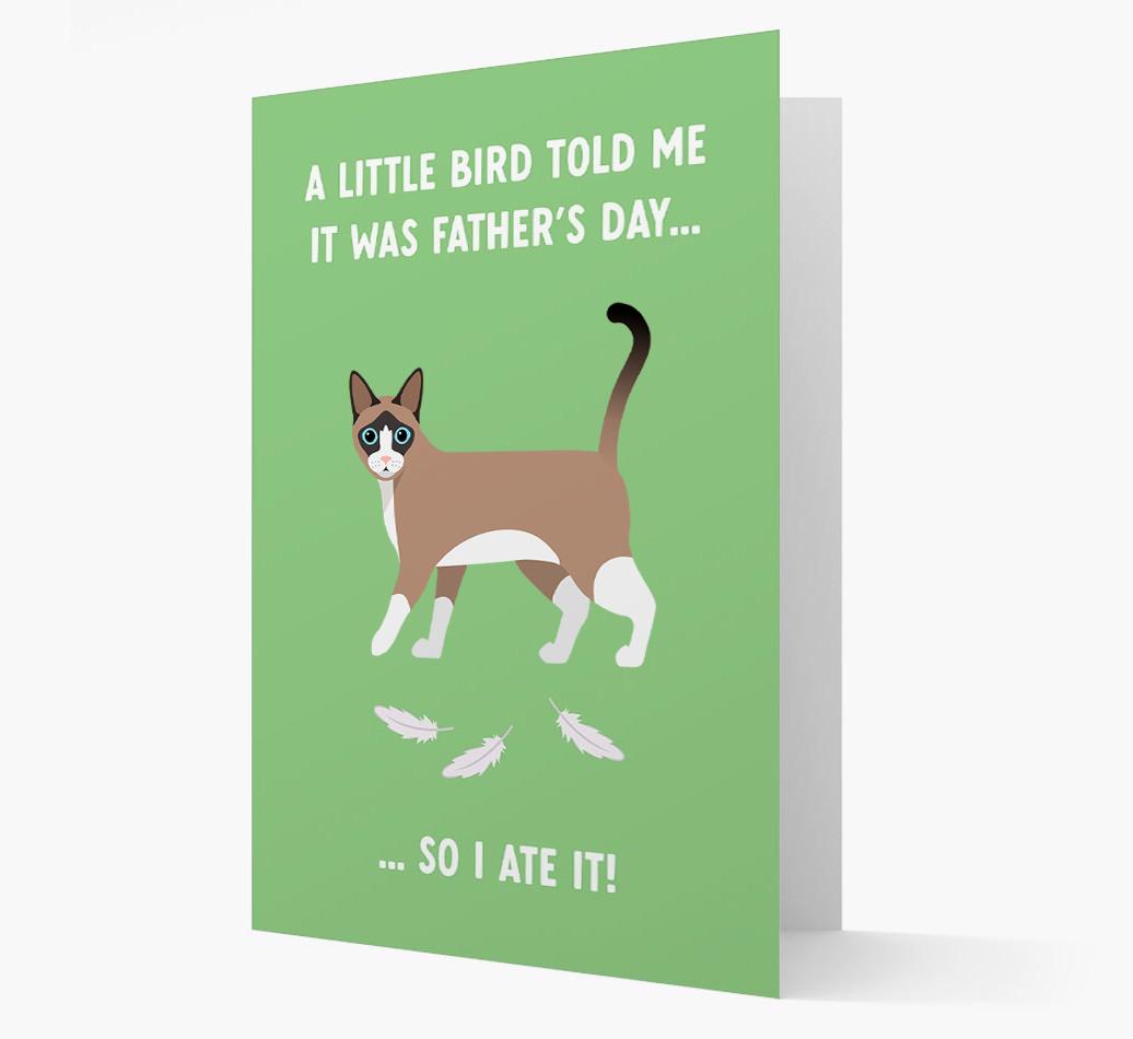 A Little Bird Told Me It Was Father's Day: Personalized {breedCommonName} Card