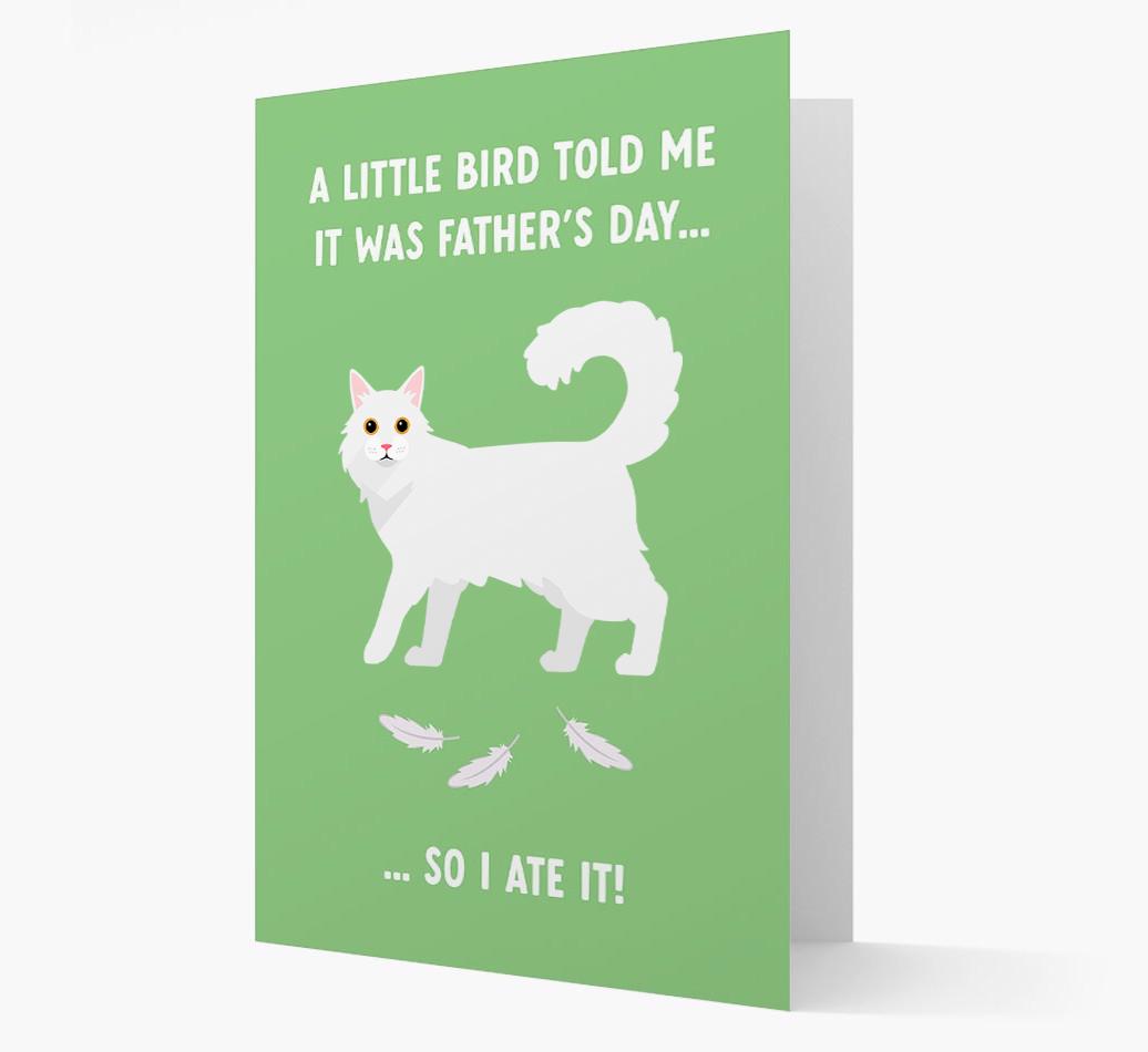 A Little Bird Told Me It Was Father's Day: Personalized {breedCommonName} Card