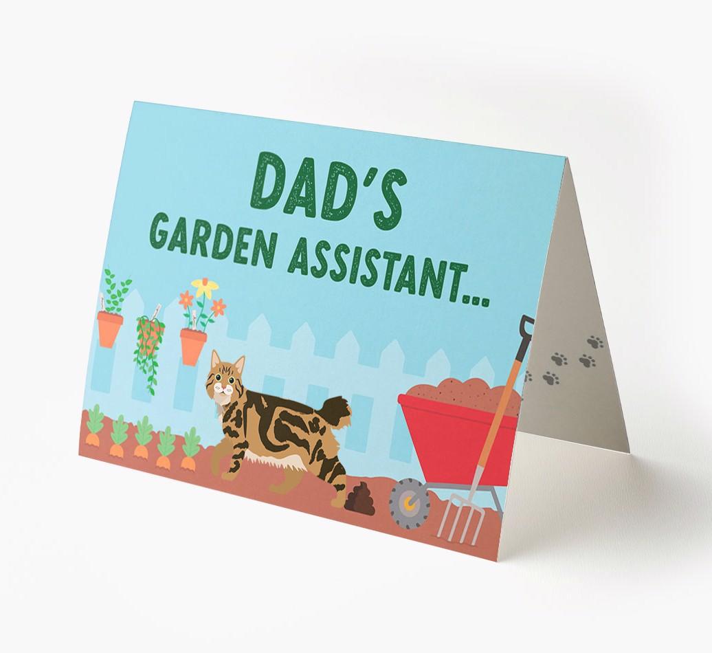 Dad's Garden Assistant: Personalised {breedCommonName} Card